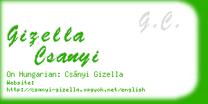 gizella csanyi business card